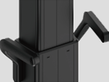 stand mobile pour écran interactif mobile avec poignet ergonomique pour faciliter le déplacement d'un écran