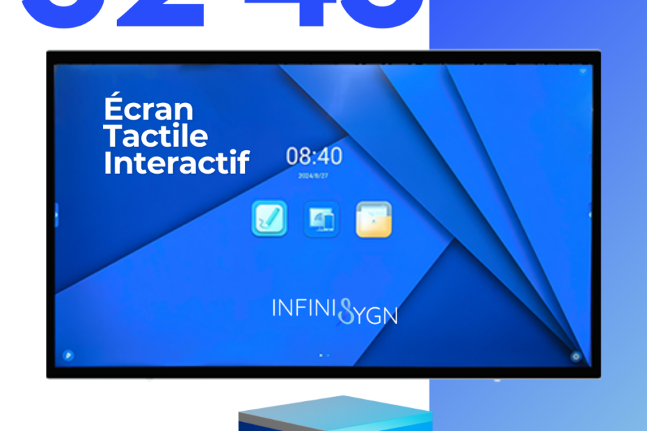 visuel d'un écran numérique en 32 et 43 pouces