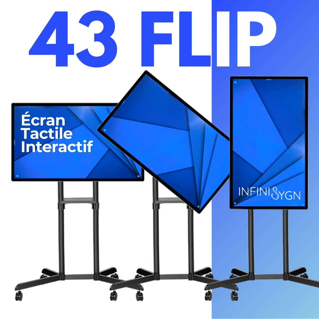 visuel d'un écran numérique de 43 pouces rotatif en rotation