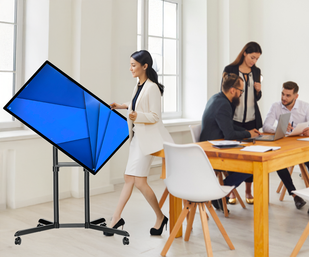 écran interactif et tactile et rotatif en mode portrait ou paysage de 43 pouces