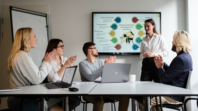 PC avec transmetteur trs-30 de branché prêt à se vidéprojeter