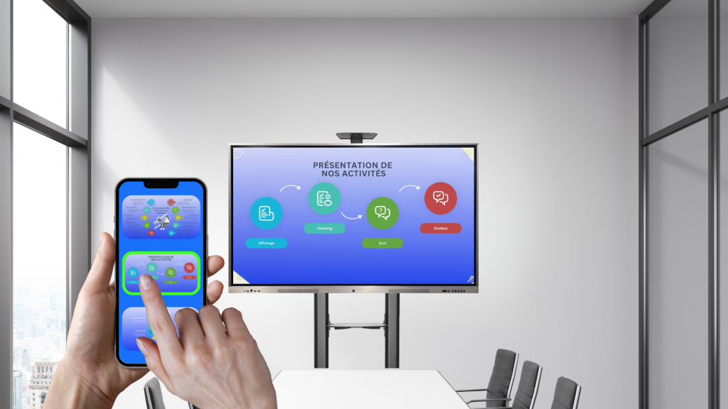 Caster avec Eshare pour une vidéoprojection sur ecran MFC