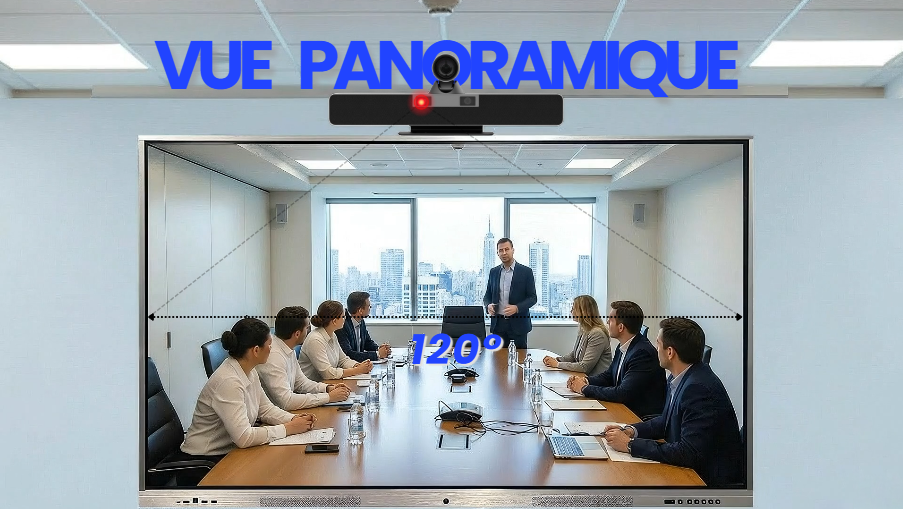 caméra vision panoramique intégrée pour visioconférence