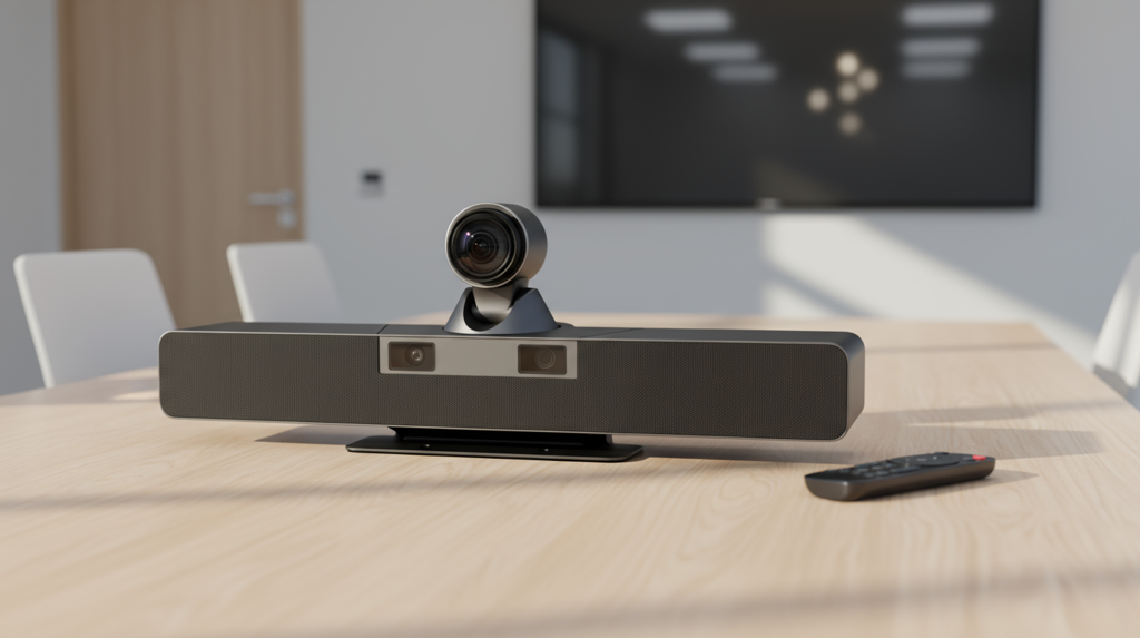 mise en situation de la caméra 4K tout-en-un ptz à double capteur pour visioconférence