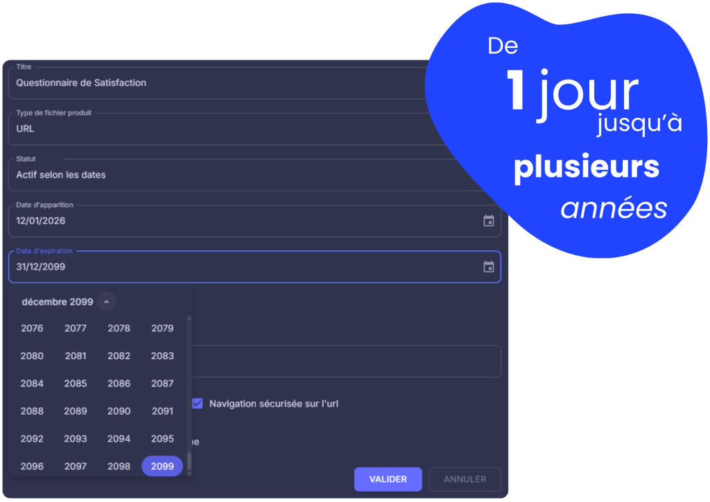 programmer jusqu'à plusieurs année à l'avance avec InfiniTouch - logiciel pour écran tactile