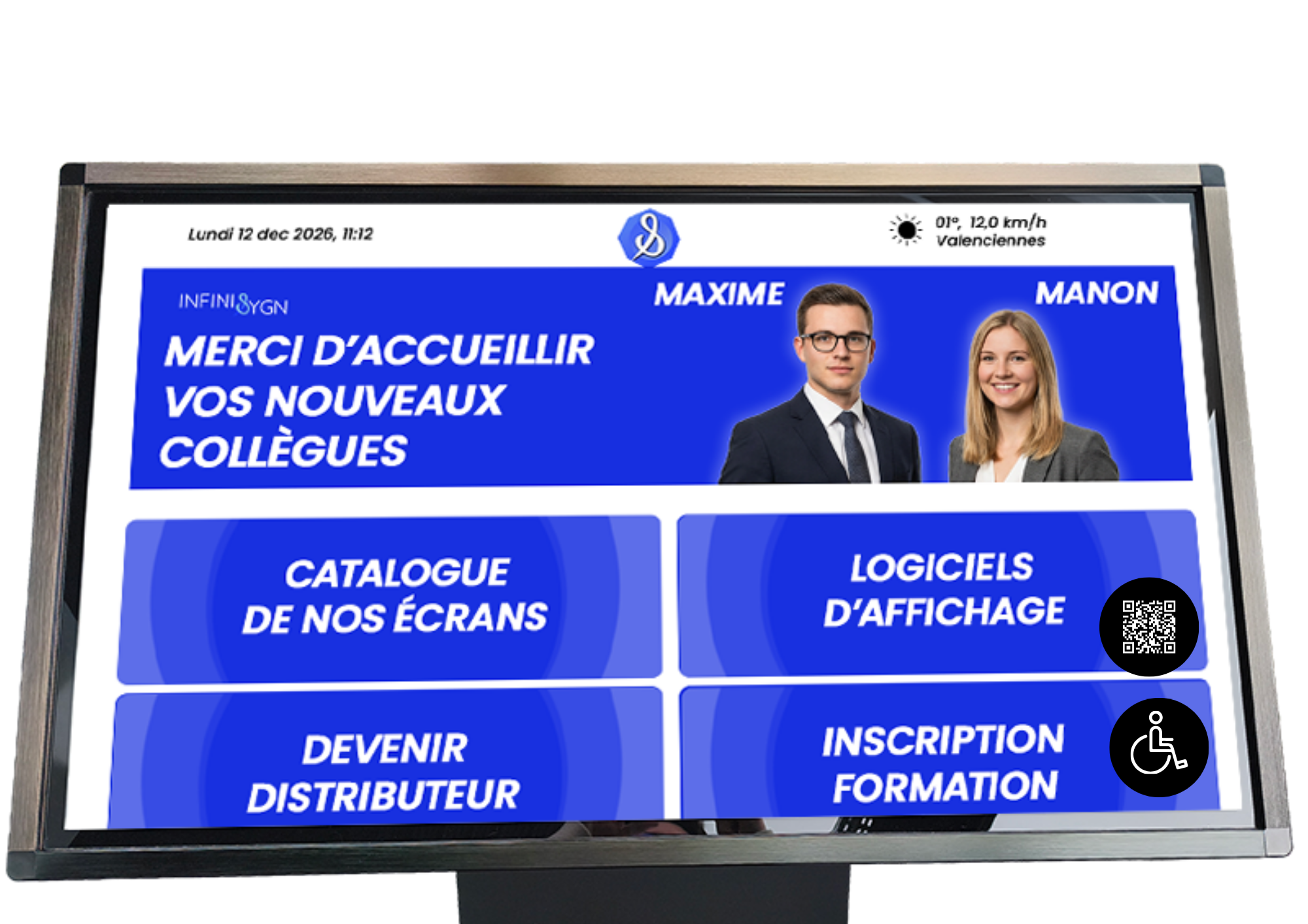 écrna tactile intégrant InfiniTouch comme interface