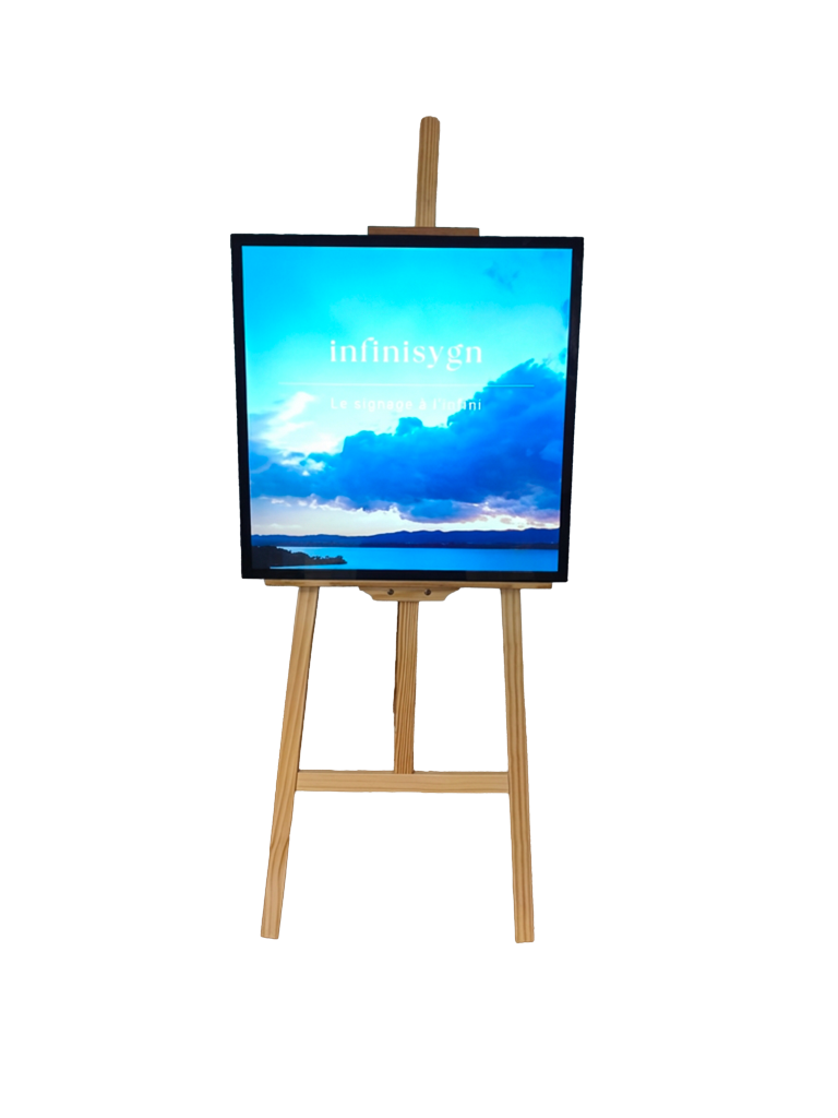 image d'un écran carré de 30 pouces d'intérieur posé sur un