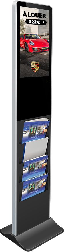 packshot produit d'un présentoir magazine numérique