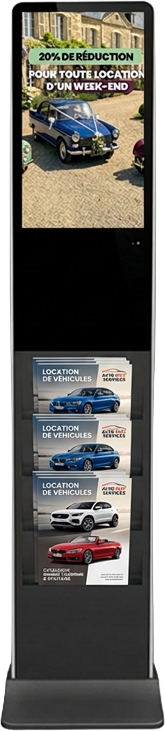 photo d'un porte document digital avec écran de 22 pouces dynamique