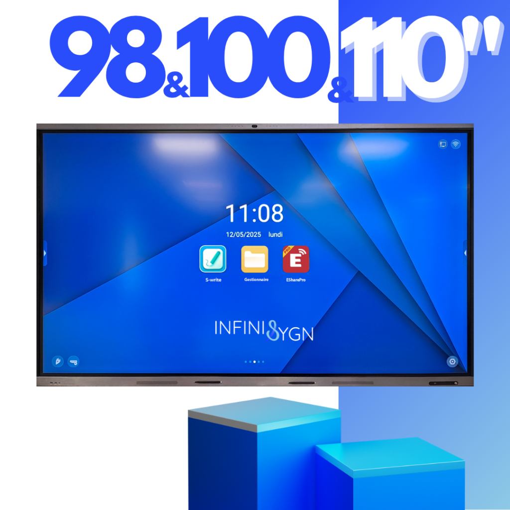 très grand écran interactif du 98 et 110 pouces InfiniSygn - MFC grand formats