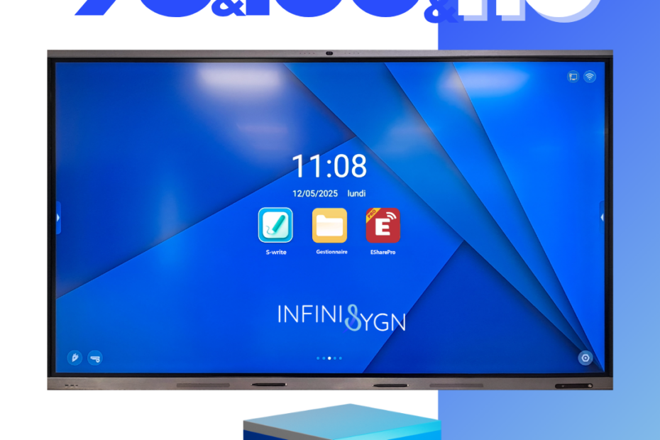 très grand écran interactif du 98 et 110 pouces InfiniSygn - MFC grand formats