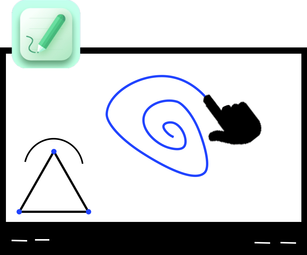 icone d'un tableau blanc interactif sur un écran tactile et interactif MFC InfiniSygn