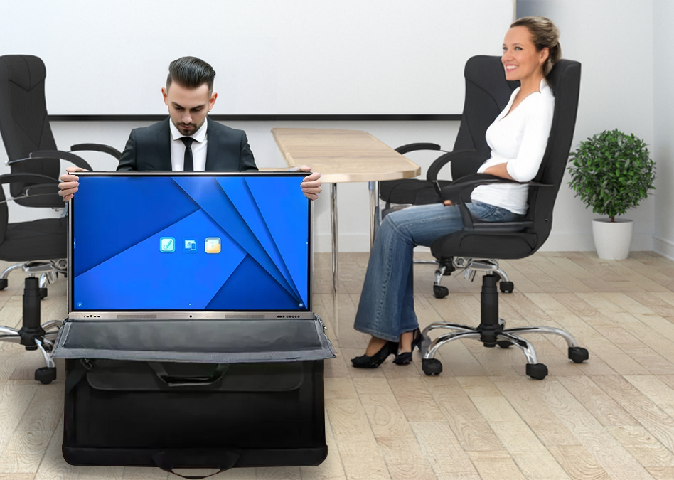 Ecran tactile interactif 32 pouces avec sacoche de transport InfiniSygn