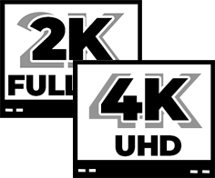 Résolution 4K et 2K — qualité d'affichage écran géant interactif InfiniSygn 135 à 163 pouces